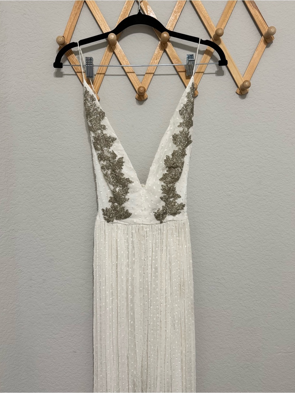 NWT! Free People So Embellished White Floral Maxi Dress Size 8 - Picture 4 of 10
